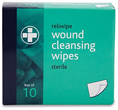 Reliance Medical REL740 Reliwipe Moist Saline Cleansing Wipe, Sterile & Alcohol-Free (Pack of 10)