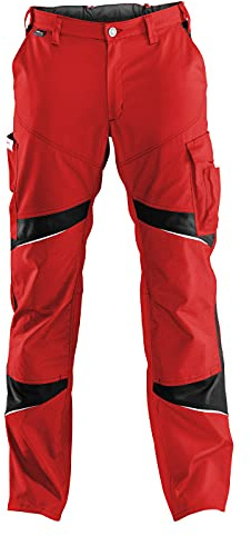 KÜBLER ACTIVIQ Hose HIGH PSA 2 – Hose mit ergonomischer Linienführung und Knieschutztaschen aus Cordura® mittelrot/schwarz Gr. 27