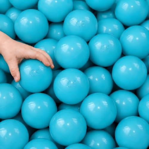 LittleTom 50 plastbollar 5,5 cm i diameter för att fylla barns bollhav blå