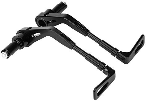 EBTOOLS Motorradhebelprotektor - Universal Fit für 22-mm Lenker - Aluminium, Schwarz mit Rot - 1 Paar (links & rechts) - Moderner Schutz für Motorradzubehör