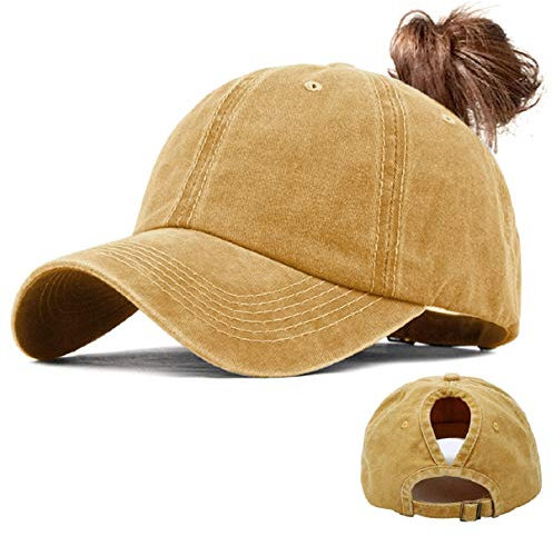 Voqeen Damen Baseball Cap Baumwolle Mütze Snapback mit UV Schutz Sonnenhut für Draußen - Verstellbar Sport Hip Hop