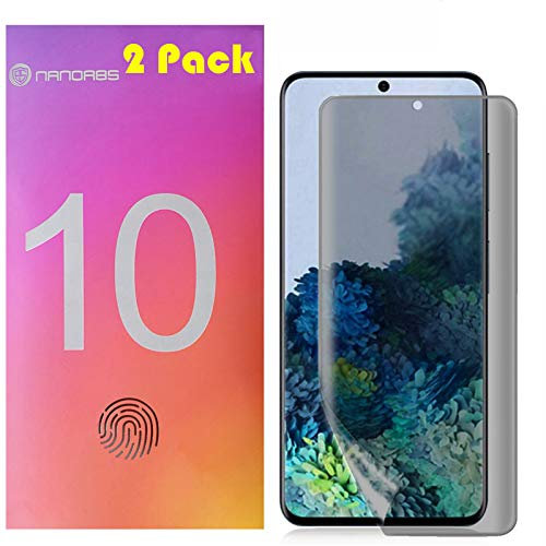 Lvbu Blickschutzfolie kompatibel mit Galaxy S20 Plus, [Blasenfrei] [Vollabdeckende] [Liquid Installation] Anti-Spionage Flexibler Film für Samsung Galaxy S20 Plus (2 Pack)