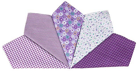 HOULIFE Pañuelos de bolsillo para mujer, de algodón puro, color lila, para uso diario, 5/10 unidades, 36 x 36 cm, regalo para el Día de la Madre, multicolor, Medium