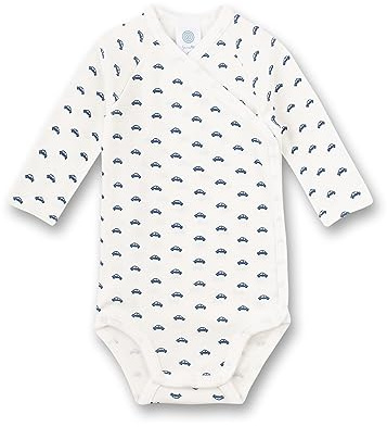 Sanetta Baby - Jungen Beige Wickelbody, White Pebble, 68 EU