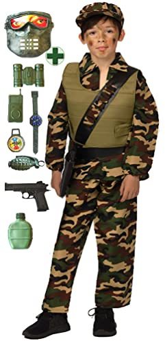 Karneval-Klamotten Soldaten Kostüm Kinder Soldat Mütze MIT Set