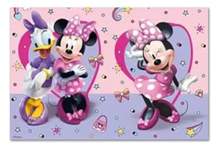 Procos 93833 Disney Minnie Junior Plastic Tablecloth (180x120 cm), pink | Kunststoff
