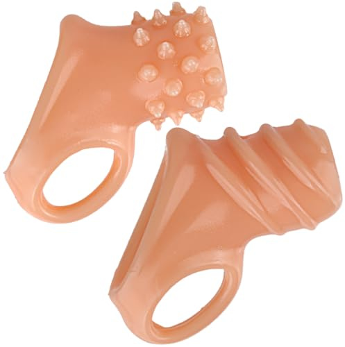 BDSMYEE 2 PCS Sleeve Guaina Fallica per Uomini, Guaina Pene Sex Toys Ritardare L'eiaculazione Precoce Giocattoli Sessuali Erotici Maschili Anello del Pene (Color carne)
