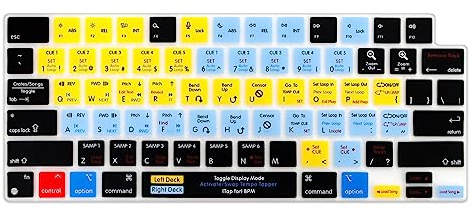 WYGCH Shortcut Serato Tastaturabdeckung für MacBook Air 13,6 Zoll 15,3 Zoll M2 A2681 A2941 M4 A3240 A3241,2021-2023 Pro 14 Zoll A2442 und Pro 16 Zoll A2485, Silikon-Tastaturschutz (Ser