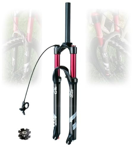 Mountain Bike Forche 26 27.5 29 Pollici, Lega di Alluminio Ultraleggera Corsa 140mm MTB Bike Forcella Pneumatica Dell'ammortizzatore 1-1/2  con Rebound Adjust ( Colore : Remote lock A , Size : 26 ER