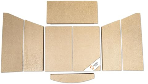 Feuerraumauskleidung - Passend für Hark 107** & weitere Kaminöfen Modelle inkl. Modellübersicht - für Verschiedene Kamin & Ofenmodelle - Kaminofenauskleidung aus Vermiculite - passgenau &