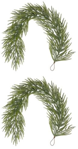 kesurpae 2 teilige, Nicht reizende Weihnachtsgirlande für den Balkon, Keine Bewässerung erforderlich, ABS Girlande, künstliche Rankengirlande, abbaubar