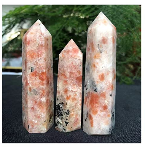 NWPNLXEA Decorazione in Piedi in Piedi for Ufficio in casa e Quarzo in Pietra di Sole di Cristallo Naturale Decorazione della Stanza (Color : 3pcs, Size : 7-9cm)