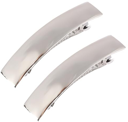HZAOPZE 2 pcs Pinza para el Pelo con Barra geométrica Bohemia, Pasador Metal Rectangular para el Pelo, Clip para la Cabeza Grueso, Accesorios Decorativos para el Cabello, joyería para Mujeres, Plata
