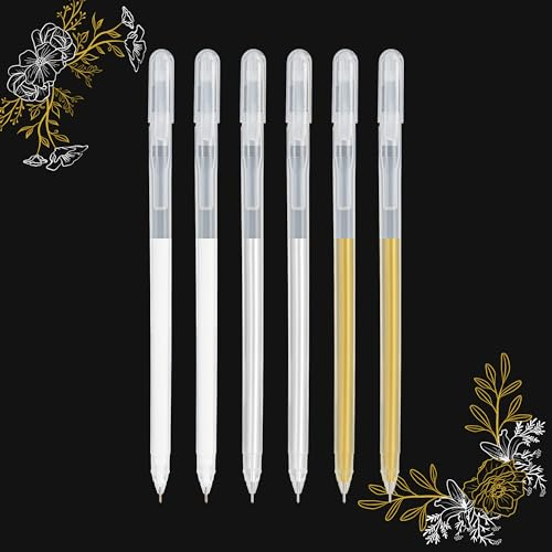 SMOOTHERPRO Weiß Gold Silber Gelstift Set 0,6 mm für Schwarzes Papier