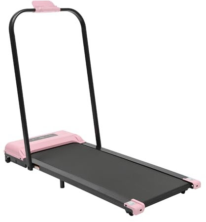 PUDLOR Walking Pad Klappbar Mit LED Display Und Fernbedienung, 2 In1 Motorisiertes Laufband 3 Hp Elektrisches Klappbar Joggen Laufband 40db Geräusch 0-90° Handlauf-Klapp-Winkel