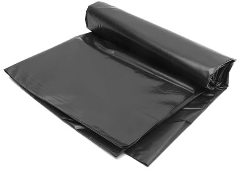 Gaommini Membran für Gartenfischteiche, HDPE, 0,2 mm Dicke Teichfolien | Strapazierfähige Unterlage für Planen für Koiteiche im Freien und Wassergärten, Flexible Teichfolie, schwarz(2x6m)