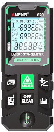 Weytoll G70 Smart High-Precision Laser Rangefinder Green Laser Distance Meter 30 Set of Data Storage Autonomous Calibration Multi-Function Tool W