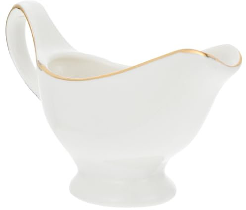 Angoily Saucière En Céramique Saucière En Céramique Blanche Pichet En Porcelaine Pour Sauces Vinaigrettes Et Crémier