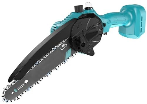 SINPY Mini Chainsaw Cordless 8000mAh 6-Inch Portable Electric Chainsaws with 2 Chains Small Chain Saws Handheld for Wood/Tree Cutting, Gardening Gift for Dad Husband Women Men
