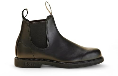 Rossi Booma 607 läder Chelsea australiska unisex ankelstövlar, Svart, 44.5 EU