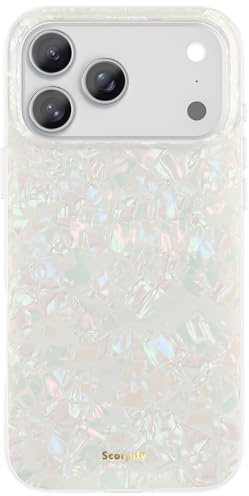 SCORPIFY für iPhone 17 Pro Max hülle mit Buntem, schillerndem Perlen Design [kompatibel mit Magnetic], süße magnetische Handy Schutzhülle mit Perlmutt Muschel Muster für Frauen, Mädchen und Männer