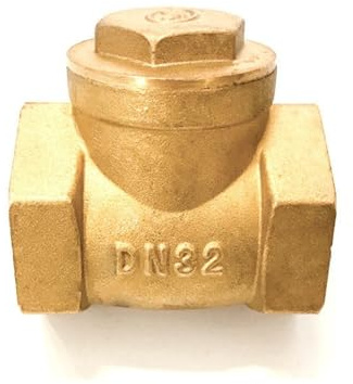 1/2 3/4 1 2 3 4 Zoll horizontales Rückschlagventil aus Messing, vollständig aus Kupfer, Rückschlagventil mit Innengewinde, 1 Stück(3/4)