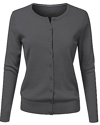 Cardigan en Cachemire à Col Rond Femme Chic Et Elegant Veste Mi Saison Gilet Grande Taille Court Long Fin Vetement Pulls Manteau Hiver V Léger Estival Manche Longue Respirant La Mode Manteaux