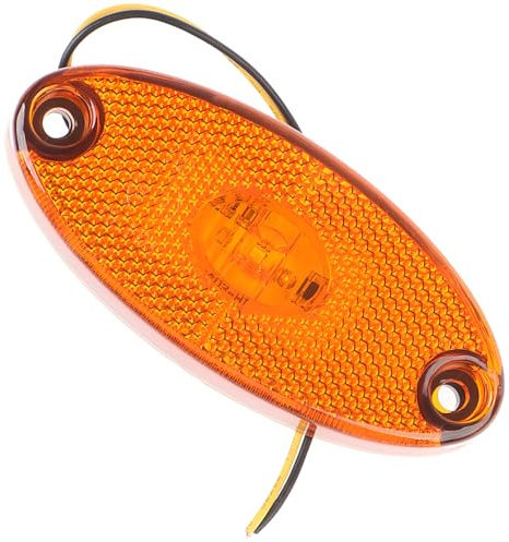 RaitWahl Feu de Position Latéral LED 12V Ambre pour Remorque, Camion, Camping-Car, Utilitaire,Feu de Gabarit à LED avec Bornes à Fourche, Haute Visibilité Nuit, Étanche, Résistant, Facile à Installer