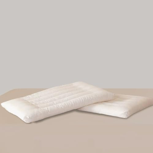 Cuscino ultra sottile per adulti, confezione singola, cuscino piatto per sollievo dal collo, in morbido cotone, comodo supporto cervicale, cuscino piatto traspirante per chi dorme sulla schiena e