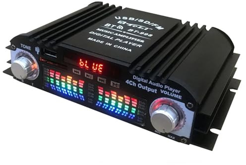 Amplificatore audio HiFi con potenza di picco da 1600 W Amplificatore audio digitale a 4 canali Lettore Radio FM Supporto Controllo remoto per auto