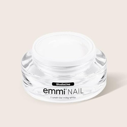 Emmi Nail Studioline French-Gel Milky White | LED UV Nagellack für French Nails | Aufbaugel für Gelnägel für perfekte Deckkraft | Mittelviskos, selbstglättend & vegan | Kein Vergilben | 15ml