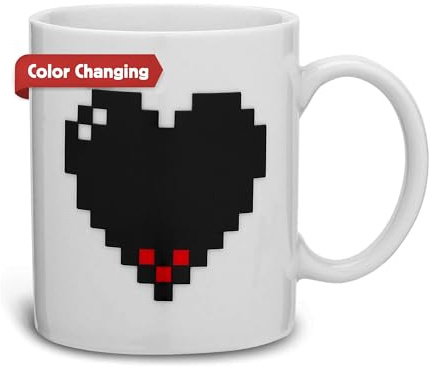 Kikkerland Pixel Heart - Taza - diseño de corazón