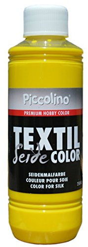 Piccolino Seidenmalfarbe Zitronengelb 250ml - Seidenfarbe Textil Color - Textilfarbe Seide