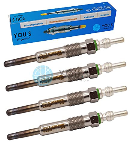 4 Stück YOU.S Original Glühkerzen Länge: 90,5 mm Spannung: 11,0 V - 8200434855