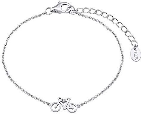 SILVEGO Damen Armband aus 925 Sterling Silber Fahrrad