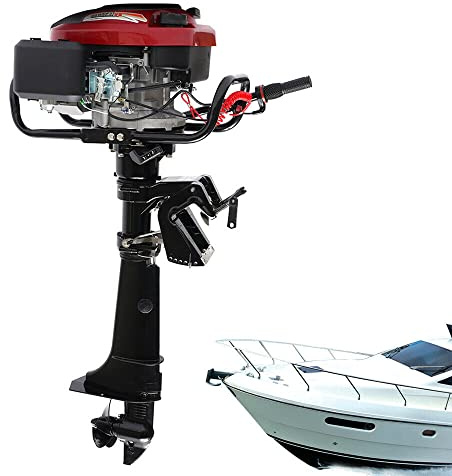 Utombordsmotor, 4-takts 7 hk professionell utombordsmotor utombordsmotor trolling-motor högpresterande motor uppblåsbar båt luftkylning 196 CC