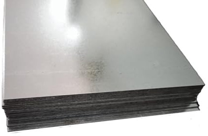 Lamiera in ferro ZINCATA liscia con spessori 1,1.5, 2, 3 varie dimensioni (500x500x3 mm (lato x lato x spessore))