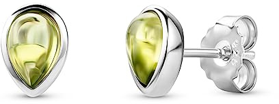 OROVI Ohrringe Silber 925 – Ohrstecker mit natürlichem Peridot, Hypoallergene Tropfen Ohrringe Damen, Schmuck Damen, Silberschmuck, Edelsteine/Geburtssteine August - inkl. edler Schmuckbox
