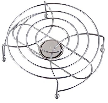 1x Novaliv Stövchen Edelstahl 17cm Durchmesser Warmhalteplatte Teelicht Silber Hitzebeständig und Langlebig Teekannen Wärmer Kaffeewärmer Teelichtheizung Tassenwärmer Teewärmer