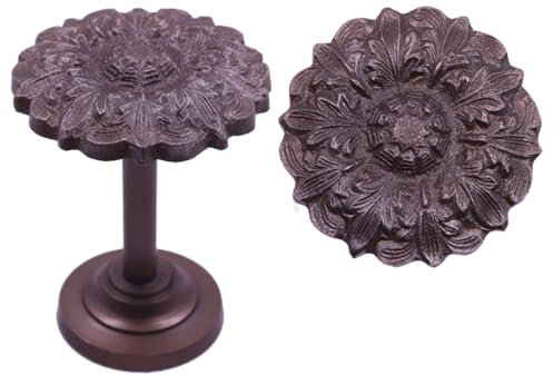 The Metal Magician Vorhang-Raffhalter, 4 Stück Fleur Boho Dekor, nautische Dekor Vorhanghaken für Vorhänge, Bauernhaus Antik Dekor Vorhanghalter, Vorhang Raffhalter für Vorhänge, Vorhanghalter