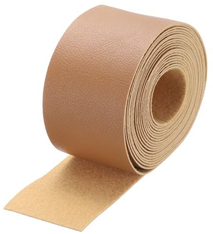 DMiotech 2 Zoll x 4 Yard Kunstlederstreifen Möbelbezug Hellbraun