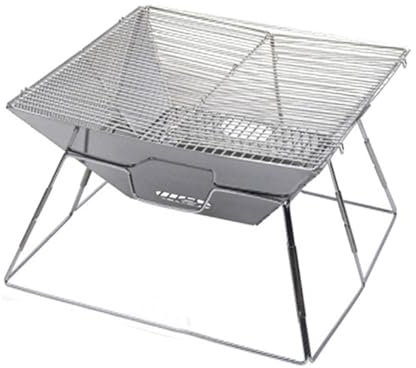Faltbarer Grill, Gitter aus Edelstahl, tragbarer Campinggrill, Holzkohlegrill Zuhause, Picknick im Freien