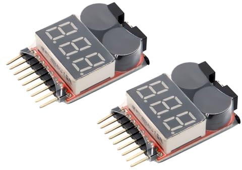 AYWHP 2 PCS 2 en 1 indicateur de puissance testeur de batterie au Lithium testeur de tension de surveillance basse tension avec indicateur LED