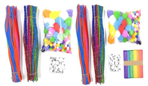 Vaguelly Wool Toys Drehbarer Stock Wollstock-spielzeugset Für Kinder Bastelset Für Fantasievolles Spielen