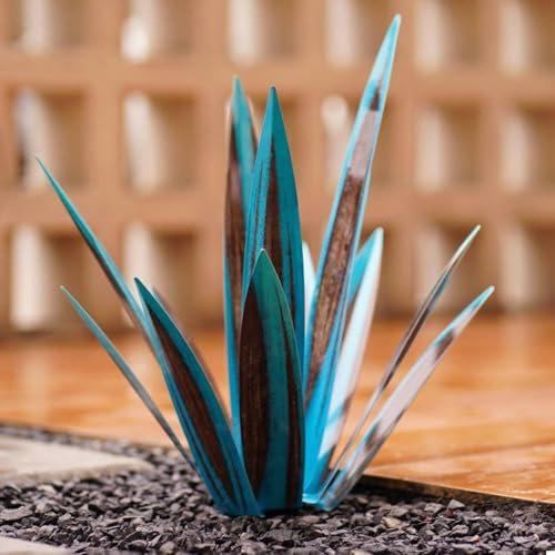 Große Tequila-Skulptur, rustikale Skulptur, 2025, verbesserte DIY-Raum-Agaven-Pflanzen für den Außenbereich, Terrasse, Hof, Heimdekoration, handbemalte Metall-Agave, Gartenhofstatue,