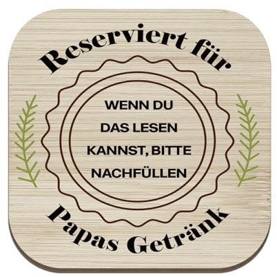 Geschenke für Papa Geschenk Geburtstag Vater Geschenk Vatertagsgeschenke für Papa Personalisiert Untersetzer Holz Weihnachten Lustige Männer Geschenke