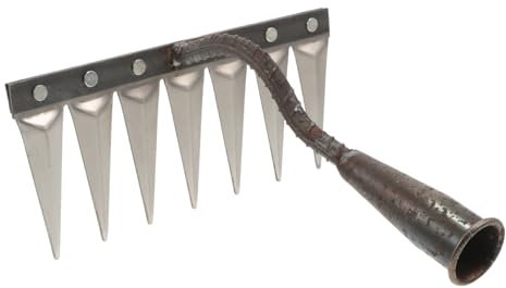 DECOMELODY rastrelli per giardinaggio rastrello a mano rastrello da giardino per il giardinaggio taglia kit giardinaggio kit da giardinaggio coltivatore a mano piccolo rastrello acciaio