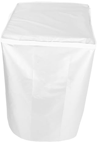 DIYEAH Waschmaschinenabdeckung aus Polyester Silber mit Sonnenschutz und Leichter Montage Universell Passend für Toplader im Außenbereich
