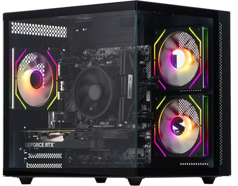 Veno Scorp Gaming PC AMD Ryzen 5 4500 Processor RTX 3050 6GB Graphics Card - 16GB 3200MHz Ram - 512GB NVMe SSD - 550W PSU - Windows 11 - WiFi - Mini Nemesis Black