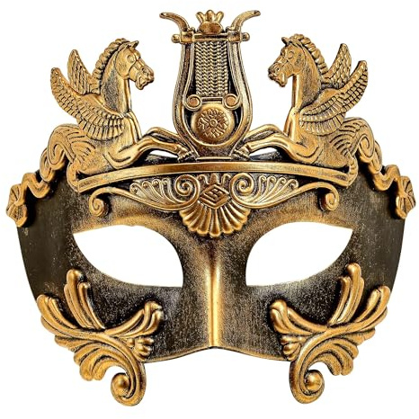 W WIDMANN MILANO Party Fashion - Griechisch-Römische Maske | Antike Augenmaske für Maskenball, Karneval, Mottoparty sowie Götter- und Römer Kostüme